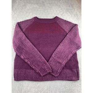 Stitch Fix Love Ellie Maroon Crew Neck Long Sleeve Sweater Women's Size XL